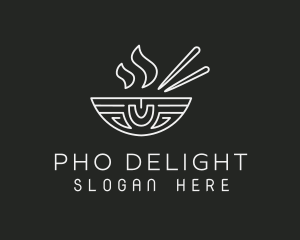 Hot Chopsticks Bowl logo design