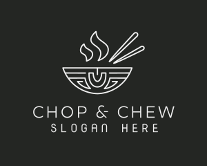 Bowls - Hot Chopsticks Bowl logo design