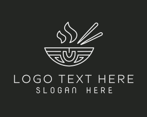 Hot - Hot Chopsticks Bowl logo design