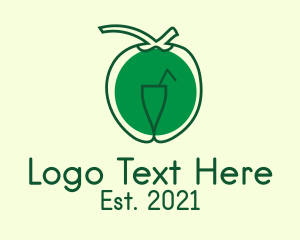 Glass - Tropical Coconut Wine logo design