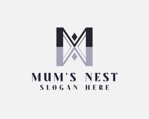 Diamond Fashion Boutique Letter M logo design