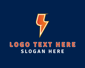 Modern Lightning Bolt logo design