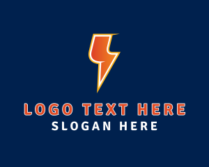 Courier - Modern Lightning Bolt logo design