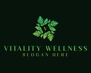 Organic Wellness Leaves logo design