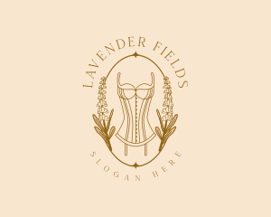 Lavender - Floral Fashion Corset logo design