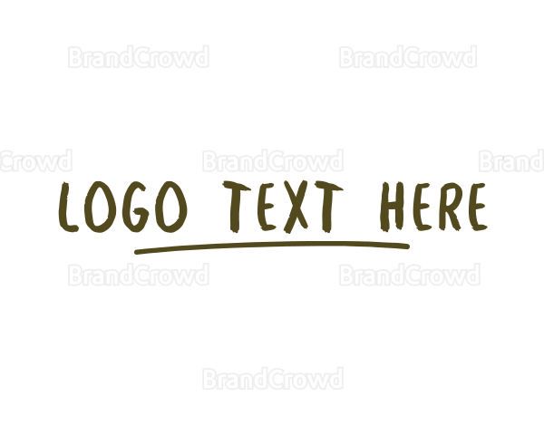 Brown Sketch Wordmark Logo