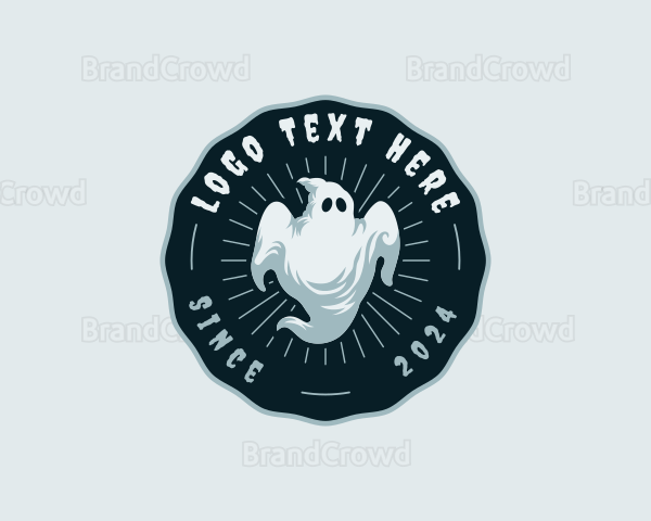 Spooky Scary Ghost Logo