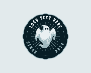 Spooky Scary Ghost Logo