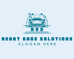 Automotive Vehicle Car Wash logo design