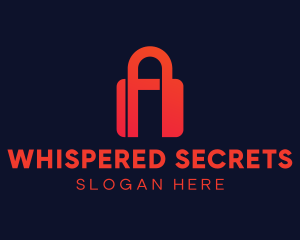Secret - Red Lock Letter A logo design
