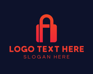 Secret - Red Lock Letter A logo design