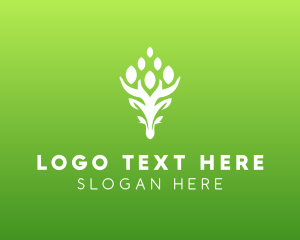 Vegan - Natural Tree Plant logo design