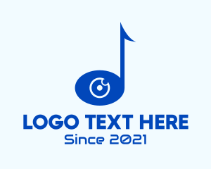 Singer - Music Note Eye logo design