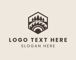 Logging - Wood Cutter Sawmill logo design