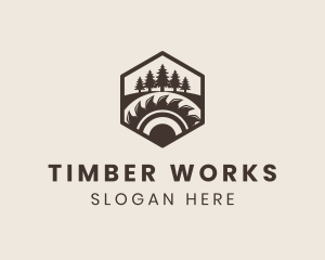 Sawmill - Wood Cutter Sawmill logo design