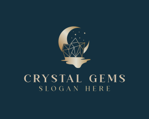 Golden Diamond Moon logo design