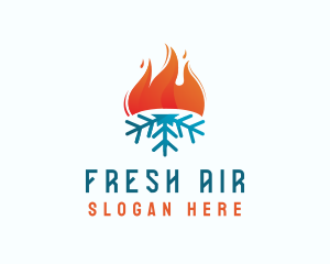 Torch Snow Air Conditioning logo design