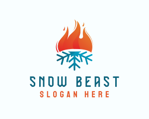 Torch Snow Air Conditioning logo design