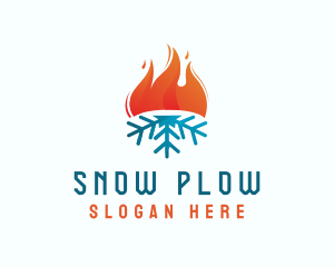 Torch Snow Air Conditioning logo design