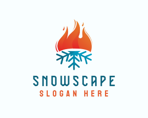 Snow - Torch Snow Air Conditioning logo design