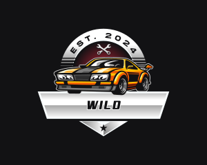 Restoration - Automobile Garage Sports Car logo design