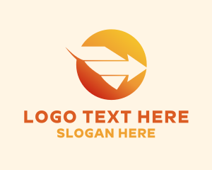 Freight - Arrow Wings Delivery logo design