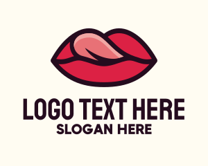 Tongue Lick Lip Cosmetics logo design