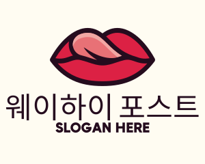 Tongue Lick Lip Cosmetics logo design