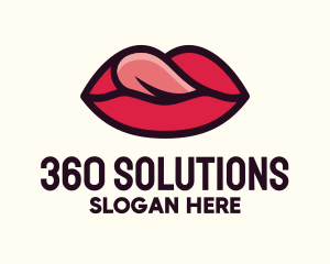 Tongue Lick Lip Cosmetics logo design