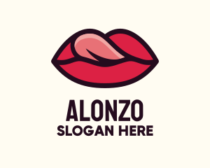 Tongue Lick Lip Cosmetics logo design