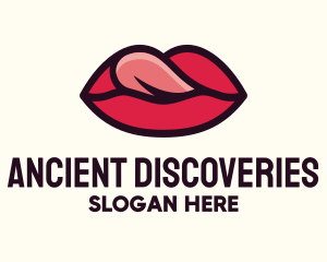 Tongue Lick Lip Cosmetics logo design