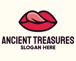 Tongue Lick Lip Cosmetics logo design