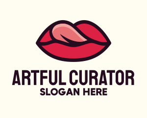 Tongue Lick Lip Cosmetics logo design