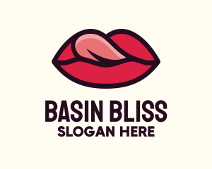 Tongue Lick Lip Cosmetics logo design