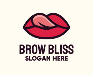 Tongue Lick Lip Cosmetics logo design