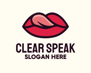 Tongue Lick Lip Cosmetics logo design