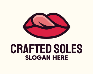 Tongue Lick Lip Cosmetics logo design