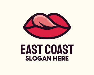 Tongue Lick Lip Cosmetics logo design