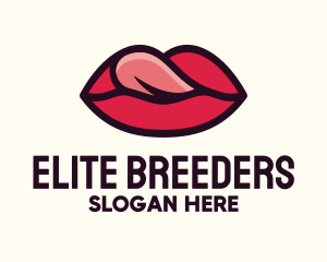 Tongue Lick Lip Cosmetics logo design