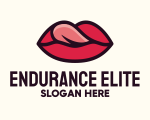 Tongue Lick Lip Cosmetics logo design