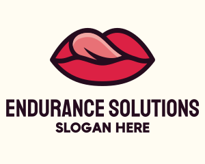 Tongue Lick Lip Cosmetics logo design