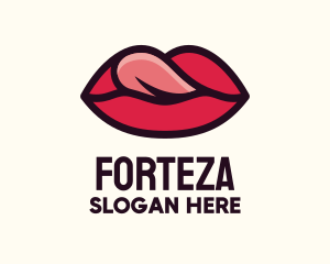 Tongue Lick Lip Cosmetics logo design