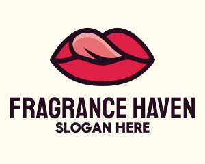 Tongue Lick Lip Cosmetics logo design