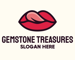 Tongue Lick Lip Cosmetics logo design