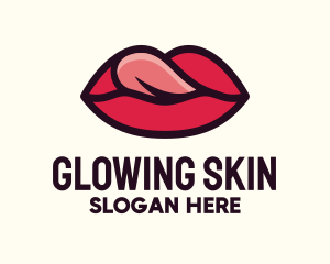 Esthetician - Tongue Lick Lip Cosmetics logo design