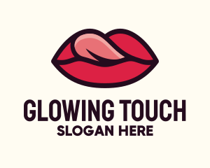 Tongue Lick Lip Cosmetics logo design