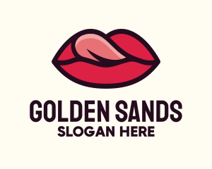 Tongue Lick Lip Cosmetics logo design