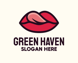 Tongue Lick Lip Cosmetics logo design