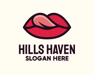 Tongue Lick Lip Cosmetics logo design