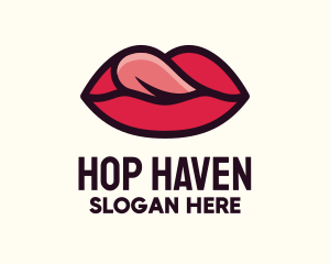 Tongue Lick Lip Cosmetics logo design